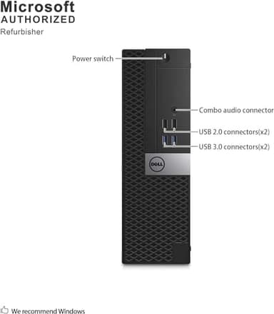 Dell Optiplex 5050 SFF PC Desktop Computer PC Setup, 24" FHD Monitor, Intel i5-7500 3.4GHz, 16GB RAM, 256GB SSD, Keyboard, Mouse, USB WiFi, Win 10 Pro(Renewed) - Image 4