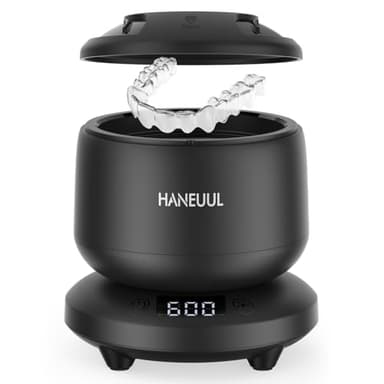 2025 Ultrasonic Retainer Cleaner for Dentures & Aligner, Durable Removable Base and Top Cover, Denture Cleaner Machine with 4 Modes for Mouth Guards, Jewelry, Rings, etc (Black) - Image 1