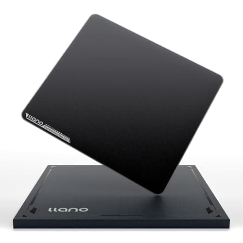 llano MP001 Tempered Glass Gaming Mousepad for FPS Gamers, 17.7”x15.8” Large Ultra-Smooth 0.85μm Micro-Etched Surface, 3mm Thick, Non-Slip Base, Compatible with Viper/G502, Large - Image 1