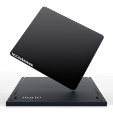 llano MP001 Tempered Glass Gaming Mousepad for FPS Gamers, 17.7”x15.8” Large Ultra-Smooth 0.85μm Micro-Etched Surface, 3mm Thick, Non-Slip Base, Compatible with Viper/G502, Large - Image 1