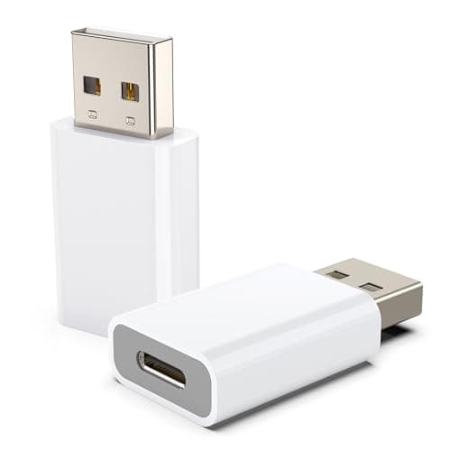LMUBOY USB to USB C Adapter for iPhone Air 17 Pro Max,USB-C Female to USB Male Charger Converter for Apple MagSafe Watch 11/10/9/8/7/SE/Ultra,Car,iPhone 16 15 Mini Pro Max,Galaxy S20-25,Pixel,CarPlay - Image 1