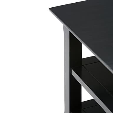 SIMPLIHOME Acadian SOLID WOOD 19 inch Wide Square Transitional End Table in Black for the Living Room and Bedroom - Image 4