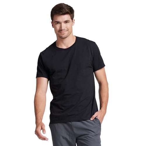 Russell Athletic Mens Performance Cotton Short Sleeve T-Shirt, Black, XXL - Image 1