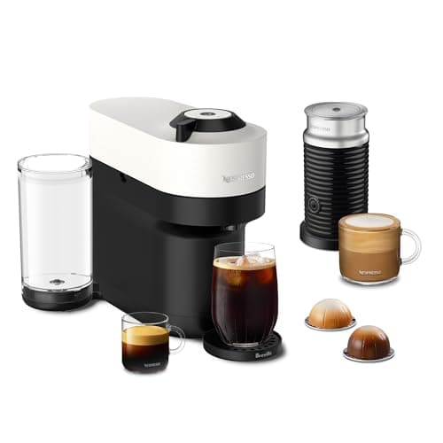 Nespresso Vertuo Pop+ Coffee and Espresso Maker by Breville with Milk Frother, Coconut White - Image 1