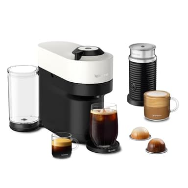 Nespresso Vertuo Pop+ Coffee and Espresso Maker by Breville with Milk Frother, Coconut White - Image 1