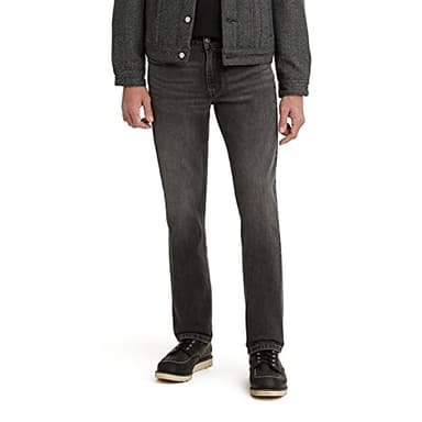 Levi's Men's 514 Straight Fit Cut Jeans (Also Available in Big & Tall), Midnight Worn-Black (Advanced Stretch), 32W x 32L - Image 1
