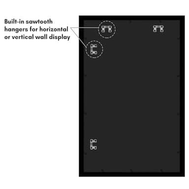 Americanflat 19x30 Picture Frame with Polished Plexiglass - Black Picture Frame - Wide Photo Frames Made of Engineered Wood for Vertical or Horizontal Wall Display - Epic Collection - Black - Image 6