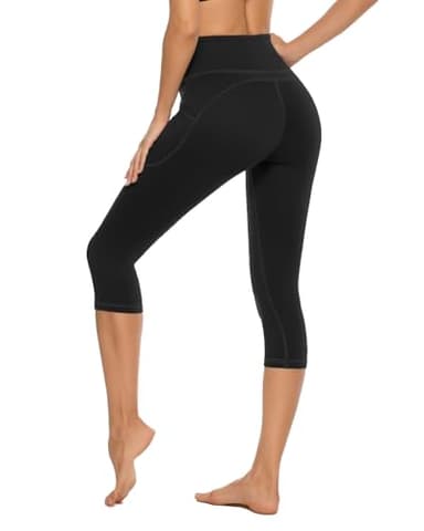 Stelle Womens High Waisted Legging Yoga Pants with Pockets for Workout (Cotton Like Softness-Black, X-Large) - Image 6