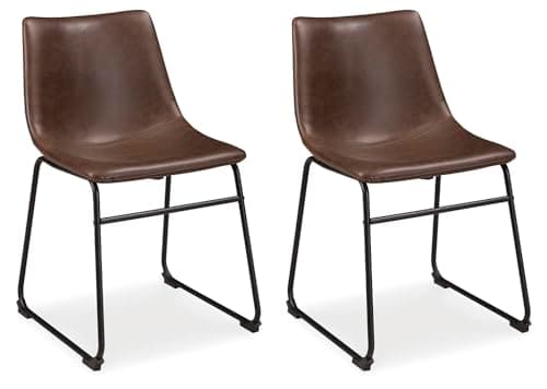 Signature Design by Ashley Centiar Dining-Chairs, Pack of 2, Black, Brown - Image 1