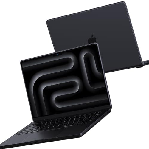 Soonjet for MacBook Pro 16 inch Case M4 2025 2024-2021 M3 M2 M1 Pro/Max [100% Match Official Color] Protective Hard Case Laptop Cover - Space Black Clear - Image 1