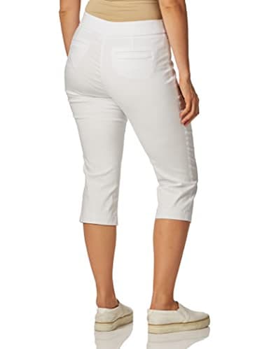 Briggs New York Womens Pull On Capri Pocket Casual Pants, White, 16 US - Image 2