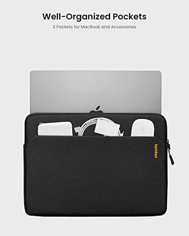 tomtoc Slim Laptop Sleeve for 14-inch MacBook Pro M4/M3/M2/M1 Pro/Max 2024-2021, Water-Resistant Protective Case for 13.8 Inch Surface Laptop AI PC, Accessory Bag - Image 3