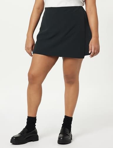 The Drop Women's Kamila A-Line Mini Skort, Black, M - Image 5
