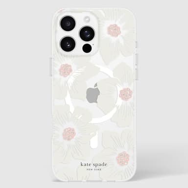 kate spade new york iPhone 16 Pro Max Case - Compatible with MagSafe - Designer Phone Case - Hollyhock Cream Floral - Image 8