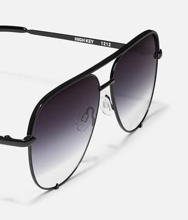 QUAY - Sunglasses for Men & Women, Aviator Lenses with UV Protection, Oversized Sunglasses (High Key Extra Large, Black) - Image 3