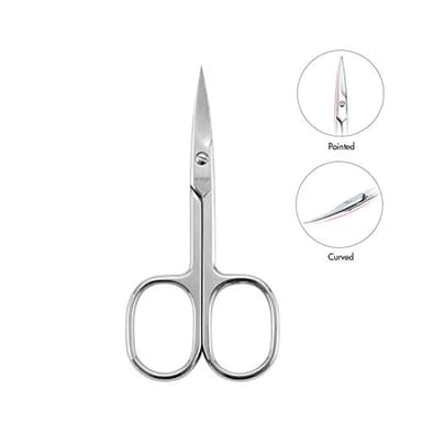 LIVINGO Premium Manicure Scissors Multi-purpose Stainless Steel Cuticle Pedicure Beauty Grooming Kit for Nail, Eyebrow, Eyelash, Dry Skin Curved Blade 3.5 inch - Image 3