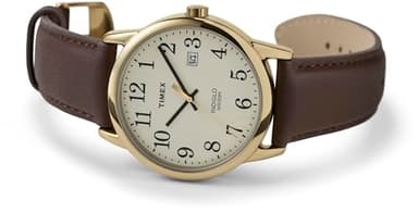 Timex Men's TW2P75800 Easy Reader 38mm Brown/Gold-Tone/Cream Leather Strap Watch - Image 2