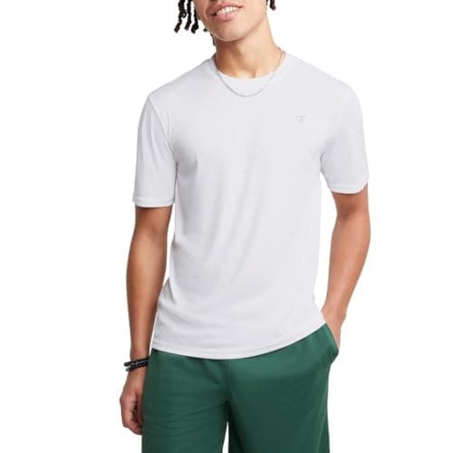 Champion Men's Athletic Short Sleeve T-Shirt, Standard Fit, Moisture Wicking, Anti Odor, Available in Regular Tall, White, XX-Large Big - Image 1