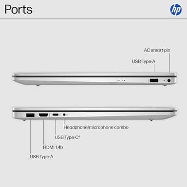 HP 2025 17.3" Laptop Compurter for Business & Student, Intel 8-Core Processor, 32 GB RAM, 1 TB SSD, Anti-Glare Display, Windows 11 Pro, Bluetooth 5.3, Type-c, Silver, Copilot AI, w/Accessories - Image 6