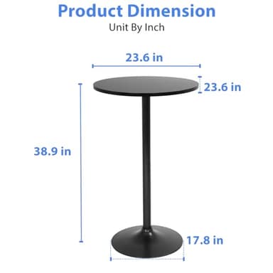 FDW Bistro Pub Table 2 Pack 40 Inch Height Cocktail Table Round Bistro Bar Table for Home and Kitchen Dining - Image 3