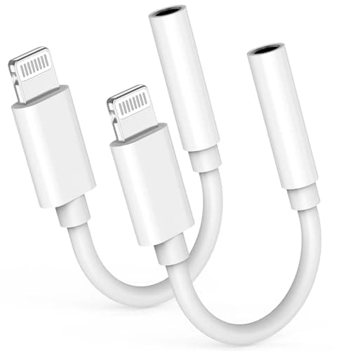 iPhone 3.5mm Headphones Adapter,[Apple MFi Certified] 2 Pack Lightning to 3.5 mm Headphone Jack Converter Audio Aux Adapter Dongle Compatible with iPhone 14 13 12 11 Pro XR XS Max X 8 7 - Image 1