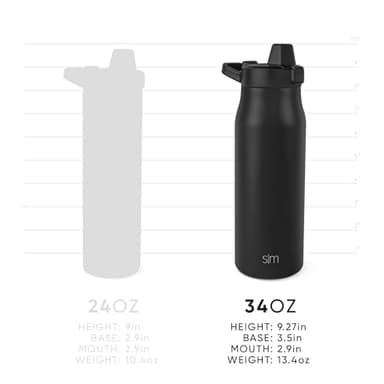 Simple Modern Filtered Water Bottle | Insulated Stainless-Steel Carbon Filter Travel Water Bottles | Reusable for Clean Drinking Water On The Go | 34oz, Sea Glass Sage - Image 5