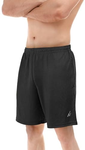 NY Threads Men's Athletic Shorts Quick Dry Loose-Fit Lightweight Running Workout Gym Shorts with Pockets, X-Large, Black - Image 5