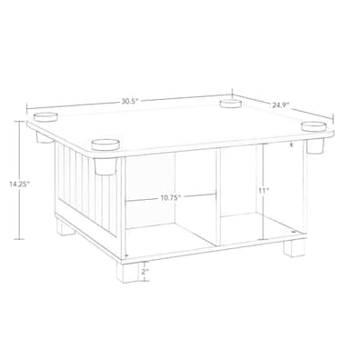 RiverRidge Kids Desk and Art Activity Table - Play Table with 4 Storage Cubbies & Removable Storage Cups for Crafts, Puzzles & Activities 2 Navy Folding Fabric Bins - Image 6
