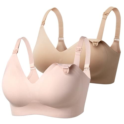 Momcozy Nursing Bras for Breastfeeding, Seamless Ultra Comfort Maternity Bra, Natural Shape, Pregnancy Sleep Bralette - Image 1