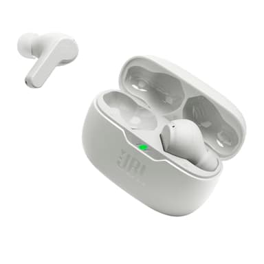 JBL Vibe Beam - True Wireless JBL Deep Bass Sound Earbuds, Bluetooth 5.2, Water & Dust Resistant, Hands-free call with VoiceAware, Up to 32 hours of battery life (White) - Image 6