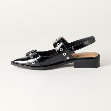 The Drop Women's Evie Moto Pointed Toe Flat, Black, 11 - Image 2