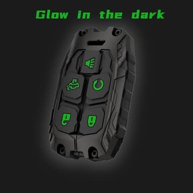 Heavy Key Fob Cover Case Protector for GMC, Keychain, Accessories for 2023 2022 2021 2020 2019 GMC Sierra, Chevy Silverado 1500 2500HD 3500HD (Type-B 5 Buttons) - Image 5