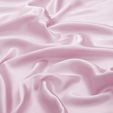 Queen Silk Satin Fitted Sheet, Soft Deep Pocket Single Bottom Bed Sheets Sold Separately, Wrinkle Free, Non- Fading, Breathable, Fully Elasticized(Queen Size, Pink) - Image 3