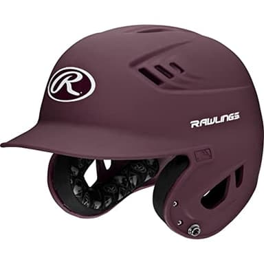 Rawlings | R16 VELO Baseball Batting Helmet | Junior (6 3/8" - 7 1/8") | Matte Maroon - Image 1