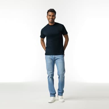 Gildan Men's Ultra Cotton T-Shirt, Style G2000, Multipack, Black (2-Pack), X-Large - Image 5
