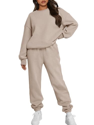 Trendy Queen Sweatsuits Women 2 Piece Outfits Two Piece Crewneck Sweatshirts Sets Lounge Fall Fashion Sweatpants 2025 Tracksuits - Image 1