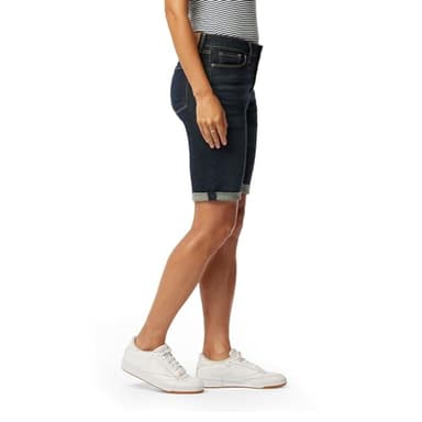 Levi's Women's Size Mid-Rise Bermuda Shorts Stretch Denim (Standard and Plus), Stormy Sky, 22 - Image 2