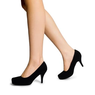 DREAM PAIRS Tiffany Women's New Classic Elegant Versatile Low Stiletto Heel Dress Platform Pumps Shoes,Size 8,Black/Nubuck,TIFFANNY - Image 6