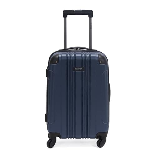 Kenneth Cole REACTION Out of Bounds Lightweight Hardshell 4-Wheel Spinner Luggage, Naval, 20-Inch Carry On - Image 1