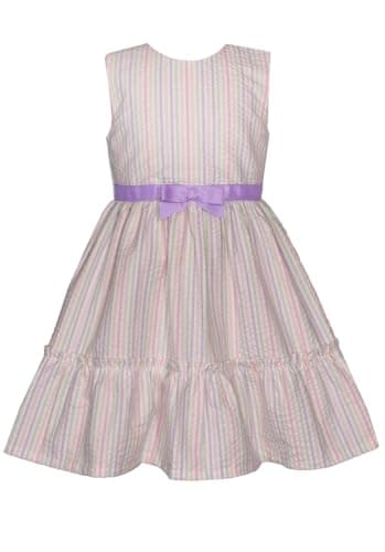 Bonnie Jean Girls Size 3M-6X Easter Bunny Sweater Seersucker Dress (Ivory-Multi, 3T) - Image 3