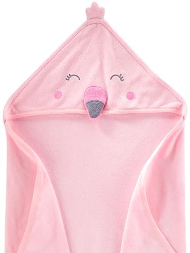 Simple Joys by Carter's Baby Girls' 8-Piece Towel and Washcloth Set, Pink Flamingo/White Unicorn, One Size - Image 4