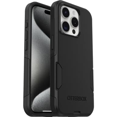 OtterBox iPhone 15 Pro (Only) Commuter Series Case - Black, Slim & Tough, Pocket-Friendly, with Port Protection - Image 5