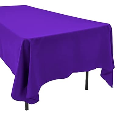 AK TRADING CO. 60 x 102-Inch Rectangular Polyester Tablecloth - Made in USA - Wrinkle-Resistant, Flame Retardant, Durable Party Table Cover, Banquet Tablecloth, Wedding Table Cover - Purple - Image 2