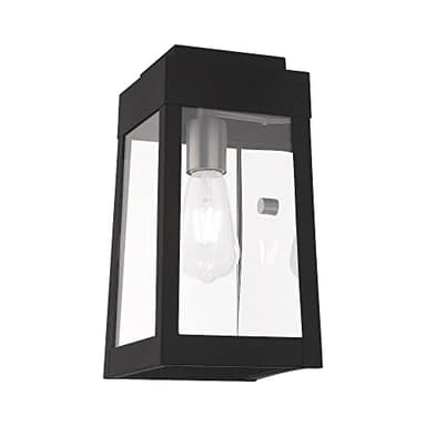 Livex Lighting 20852-04 Oslo - 12" One Light Outdoor Wall Lantern, Black Finish with Clear Glass - Image 7