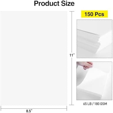 MAXECHO 8.5" × 11" White Cardstock Bulk 150 Sheets Construction Paper Card Stock Printer Paper for DIY Art Crafts, Cricut Card Making, Office Printing, Scrapbooking, Drawing, Invitations, 180 GSM - Image 3