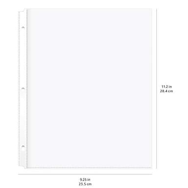Amazon Basics Durable Clear Sheet Protectors for 3 Ring Binder, 8.5 in x 11 in, 3 holes, 200 Pack - Image 3