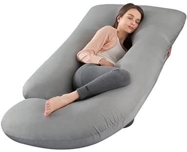 BATTOP Pregnancy Pillows for Sleeping,Full Body Maternity Pillow with Cooling Cover,Support for Back,HIPS,Legs,Belly for Pregnant Women,Pregnancy Must Haves - Image 1