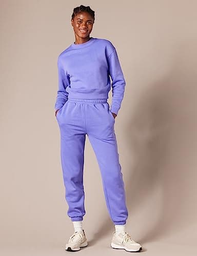 Amazon Essentials Women's Relaxed High Waist Joggers (Available in Plus Size), Purple Blue, Small - Image 7
