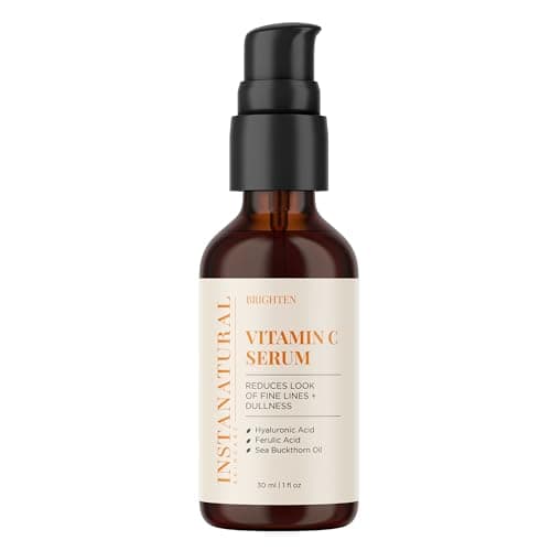 InstaNatural Vitamin C Face Serum, Brightens, Hydrates and Reduces Signs of Aging, with Vitamin C, Hyaluronic and Ferulic Acid, 1 FL Oz - Image 1