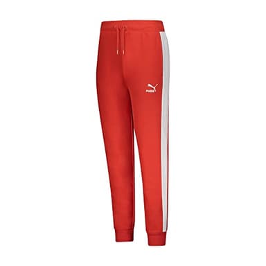 PUMA Boys' T7 Core Pack French Terry Jogger, Red, Large - Image 2